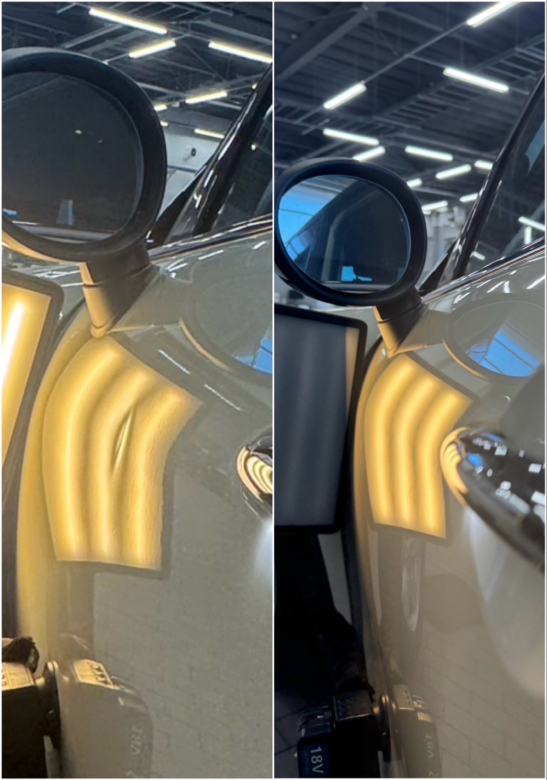 施工事例3 - デントリペア修理前後